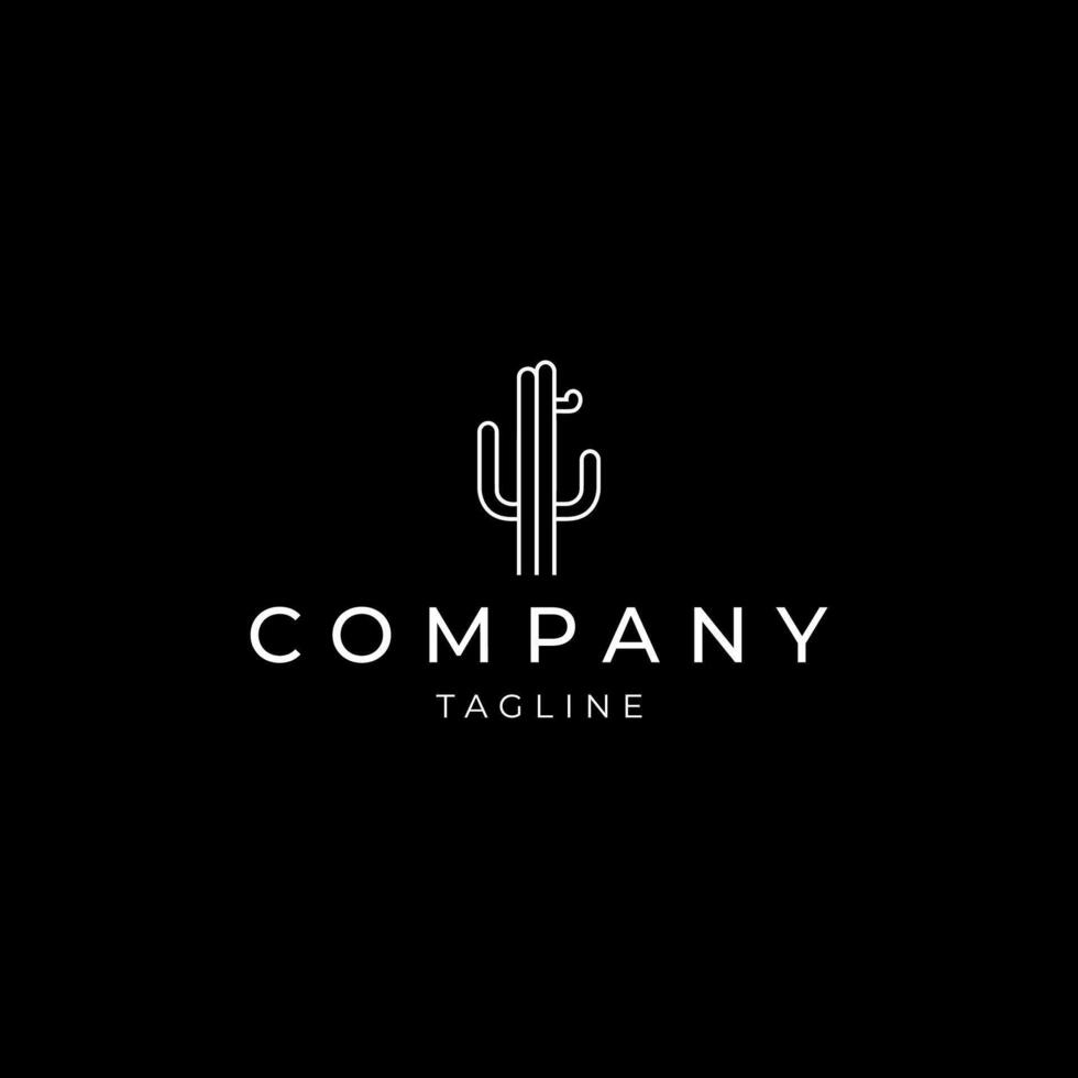 AI generated Cactus logo vector icon design template