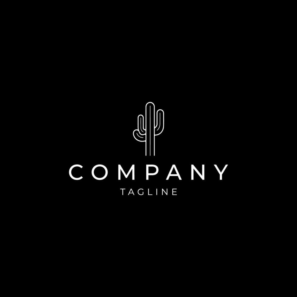 AI generated Cactus logo vector icon design template