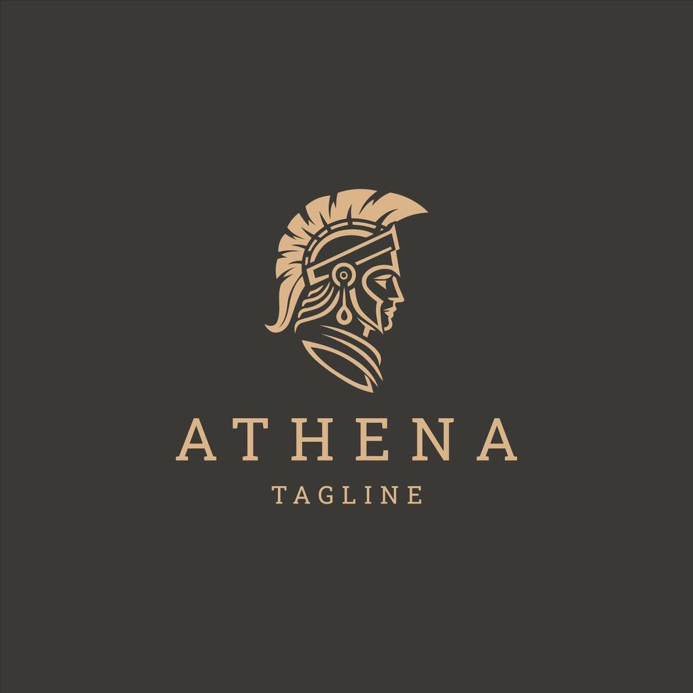 AI generated Athena the goddess vector logo design