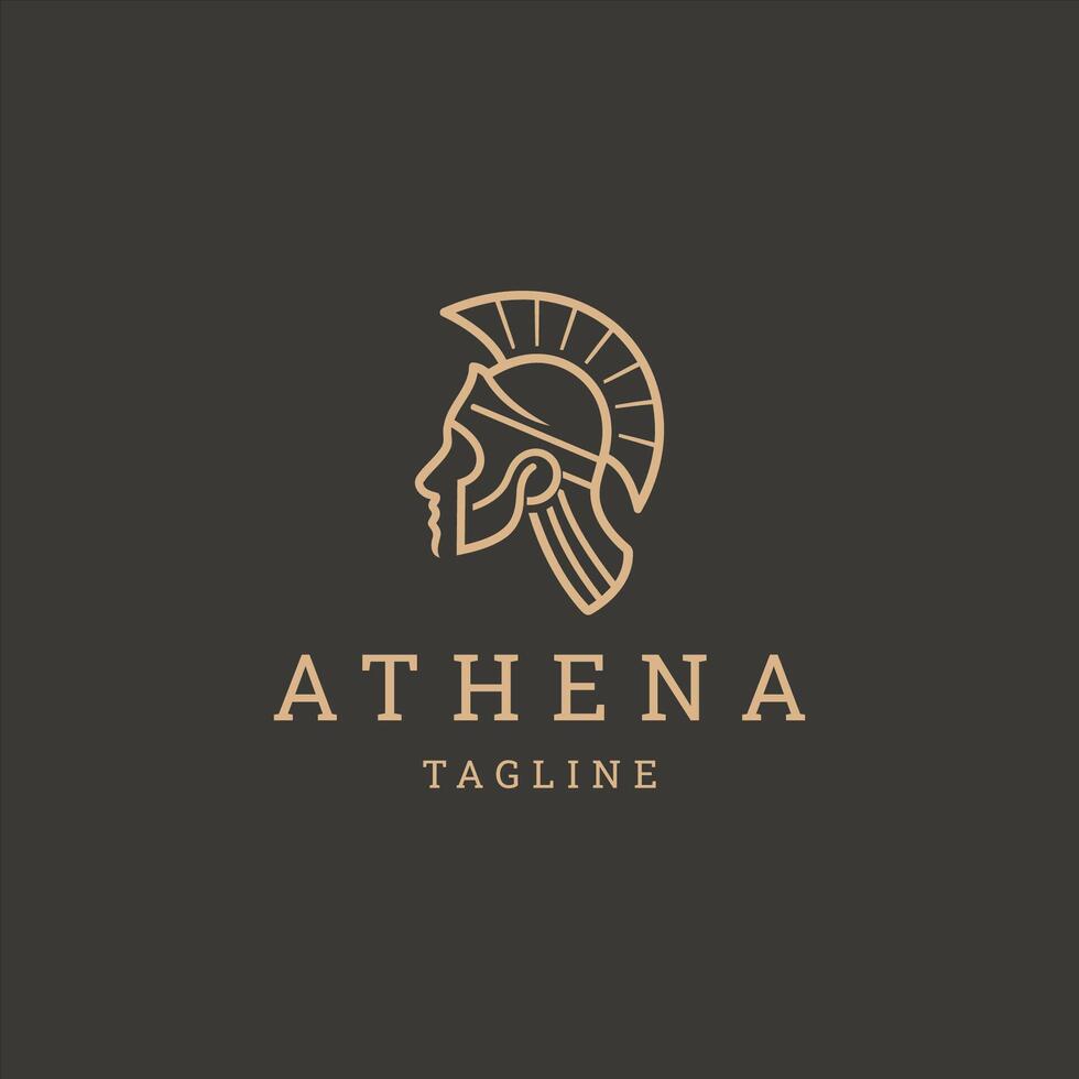 AI generated Athena the goddess vector logo design