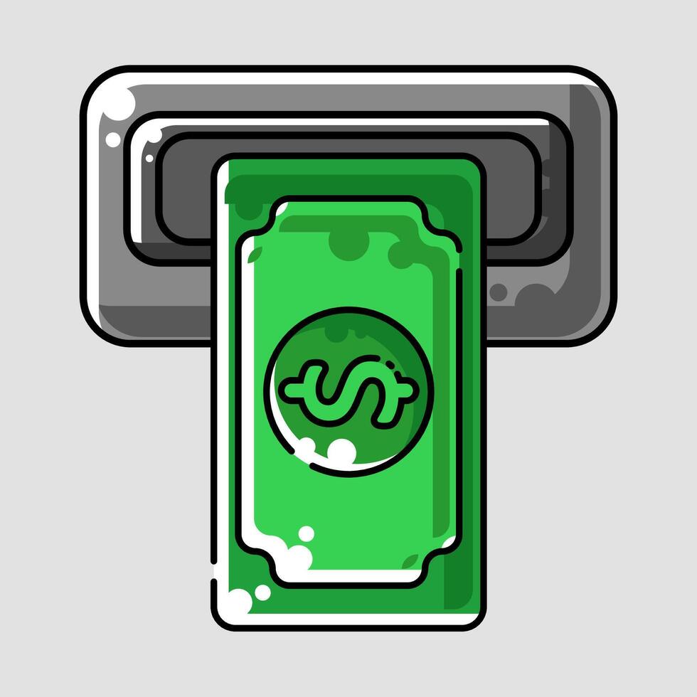 green money bill with a dollar sign on it vector