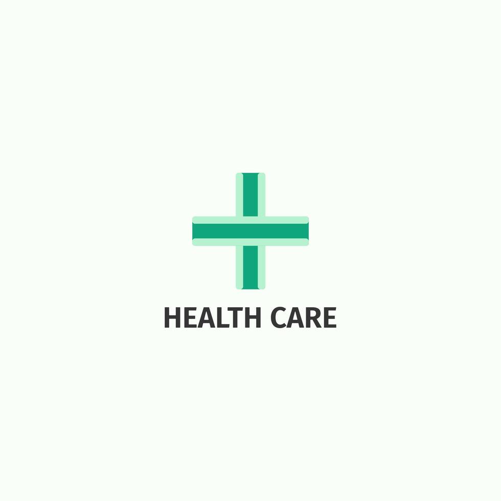 Medical logo with plus sign shape. vector