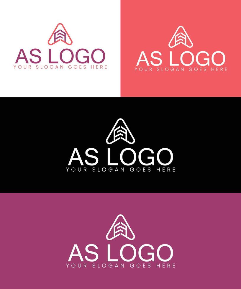 AS logo Design vector