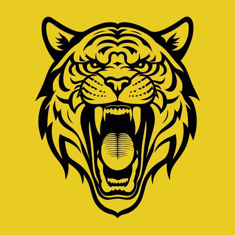 head of tiger vector