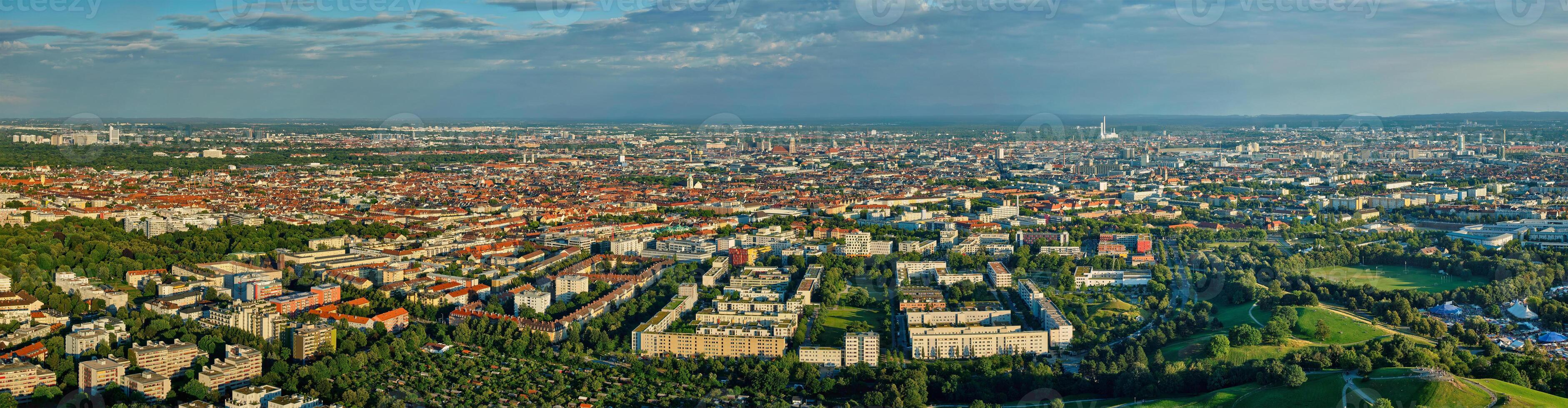 Aerial panorama of Munich. Munich, Bavaria, Germany photo