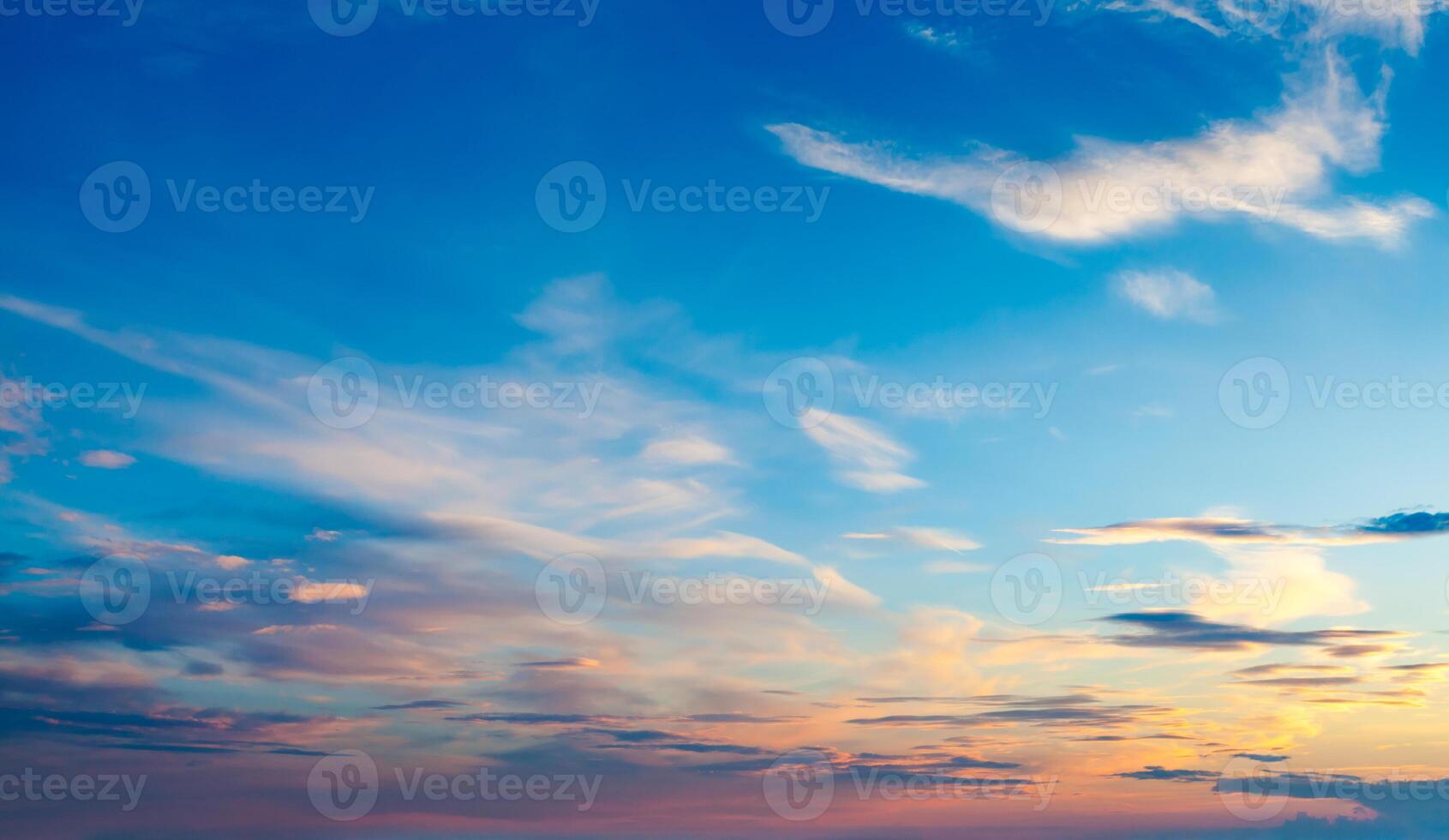 Evening sky with clouds photo