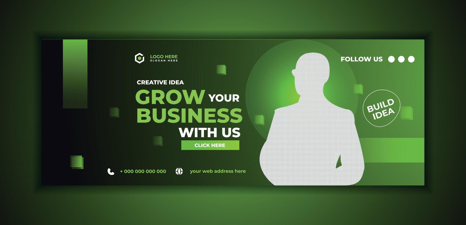 Business social media cover page web and banner template vector