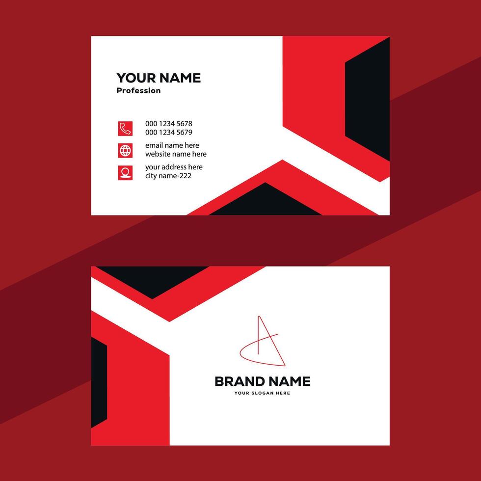Professional business card template vector eps