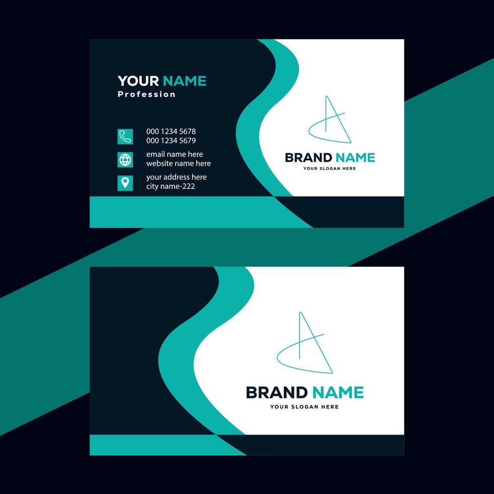 Professional business card template vector eps