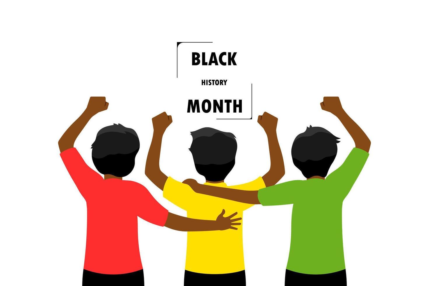 Black history month celebration. African American History. Design for poster, card, banner background, Vector illustration.