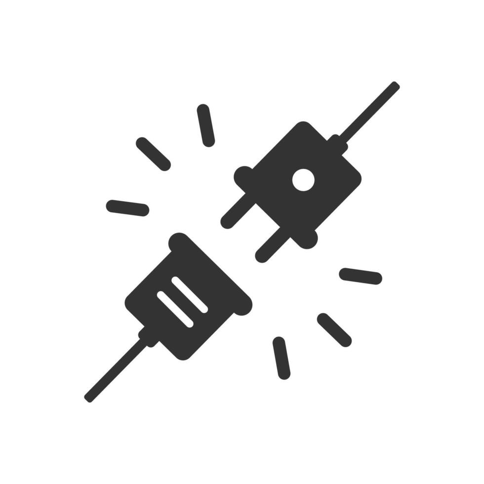 Electric socket plug connection icon isolated vector illustration.