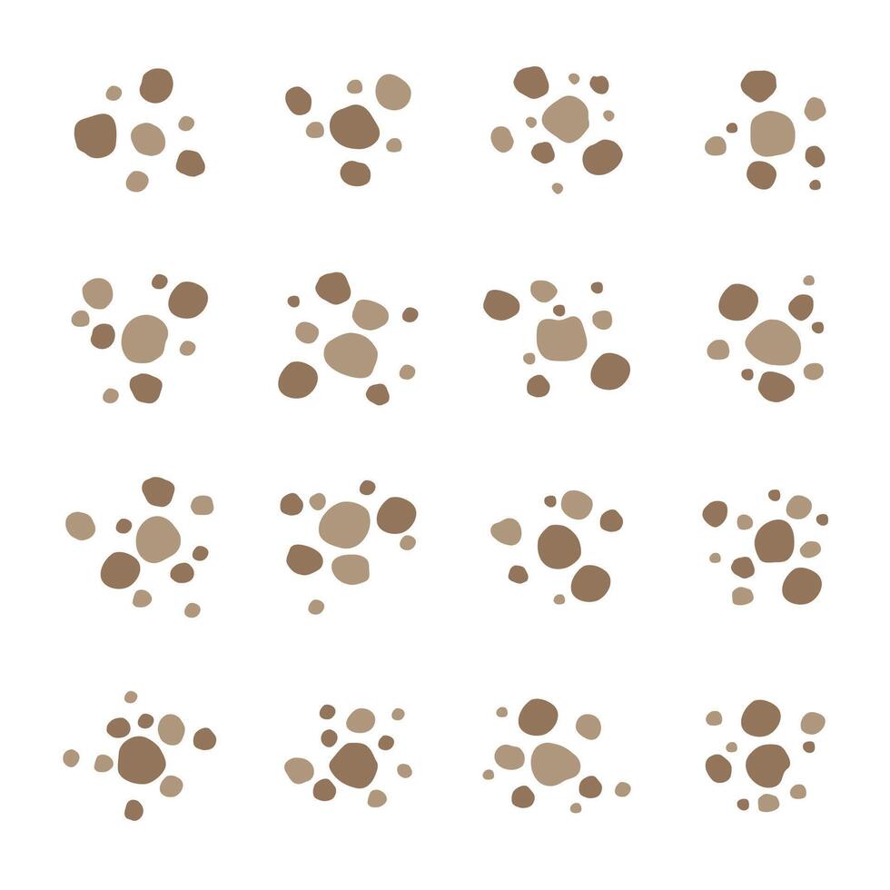 Set of round blob isolated for decoration vector illustration.