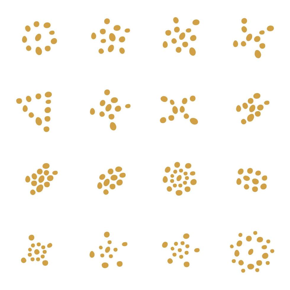 Set of round blob isolated for decoration vector illustration.