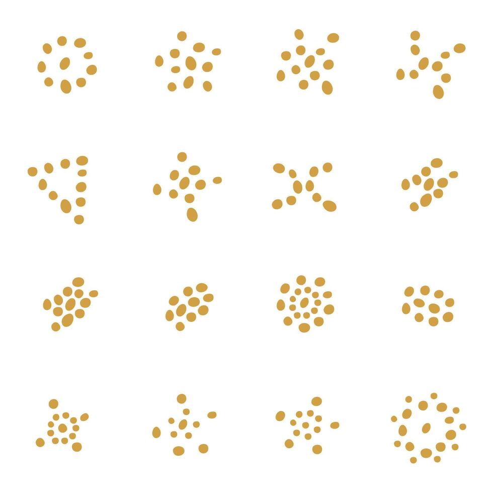 Set of round blob isolated for decoration vector illustration.