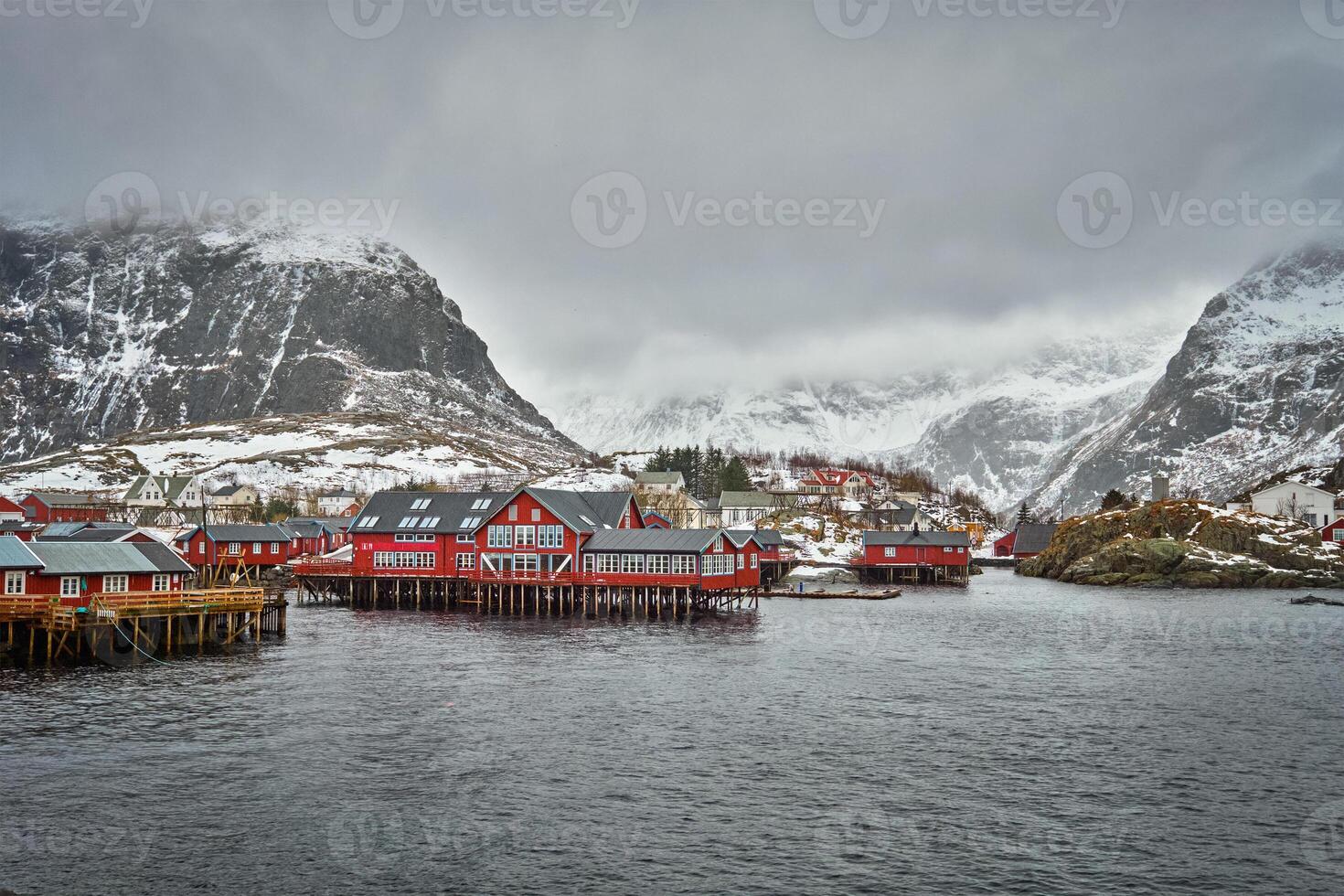 A village on Lofoten Islands, Norway photo