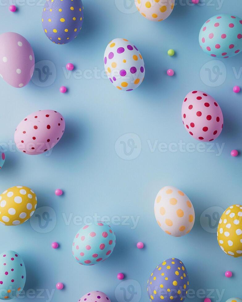 AI generated Happy easter decoration background photo