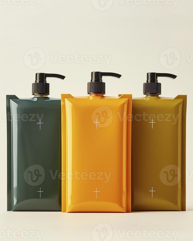 AI generated Shampoo pack product photography photo