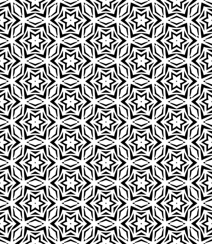 patrón abstracto sin costuras en blanco y negro. fondo y telón de fondo. diseño ornamental en escala de grises. vector