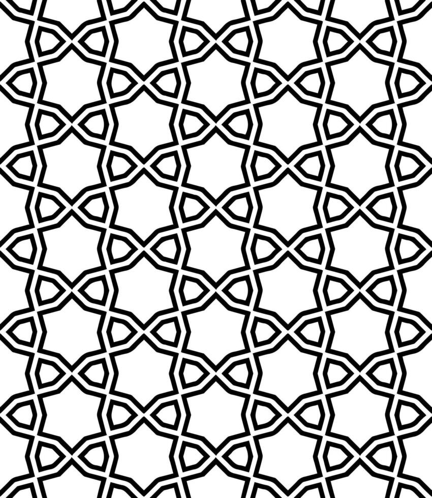 Black and white seamless abstract pattern. Background and backdrop. Grayscale ornamental design. vector