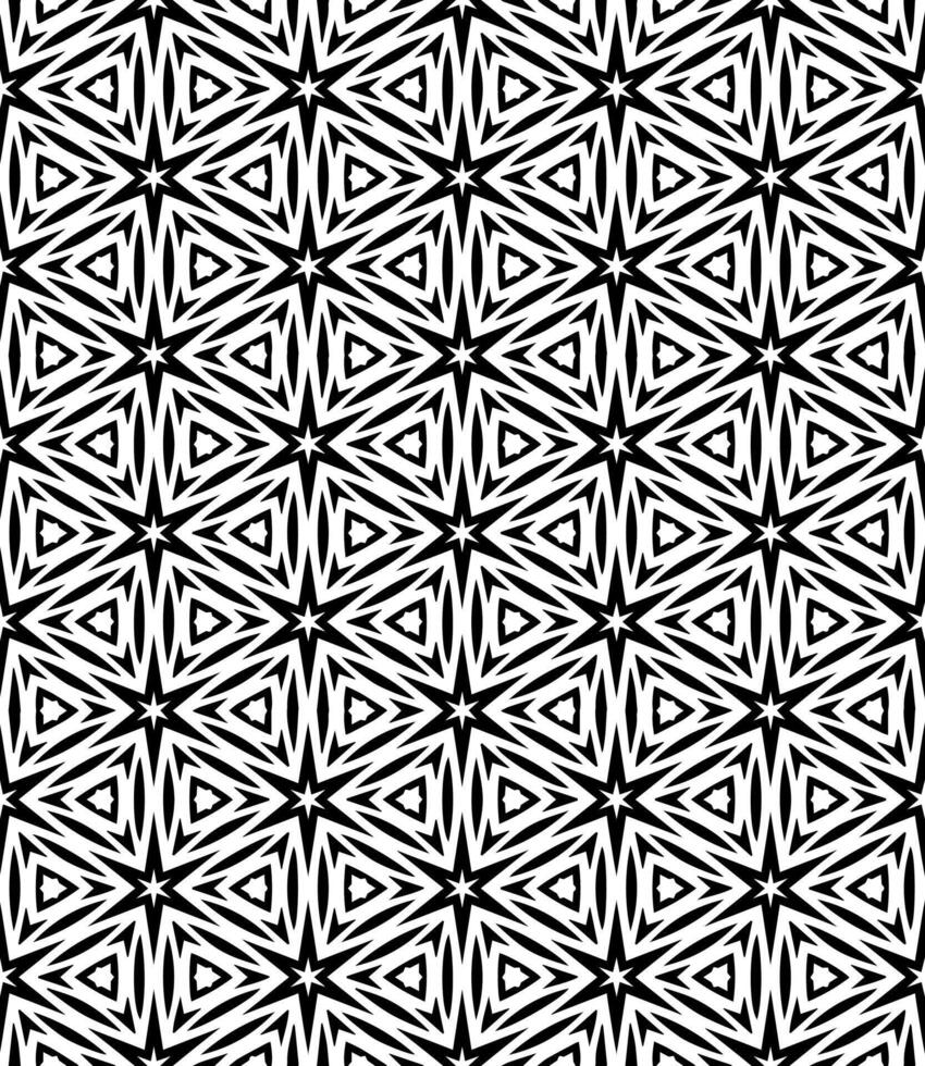 Black and white seamless abstract pattern. Background and backdrop. Grayscale ornamental design. vector