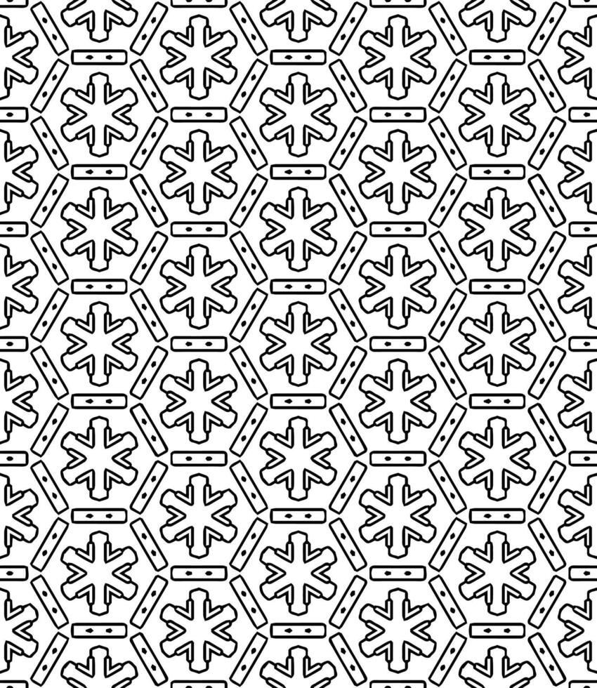 Black and white seamless abstract pattern. Background and backdrop. Grayscale ornamental design. vector