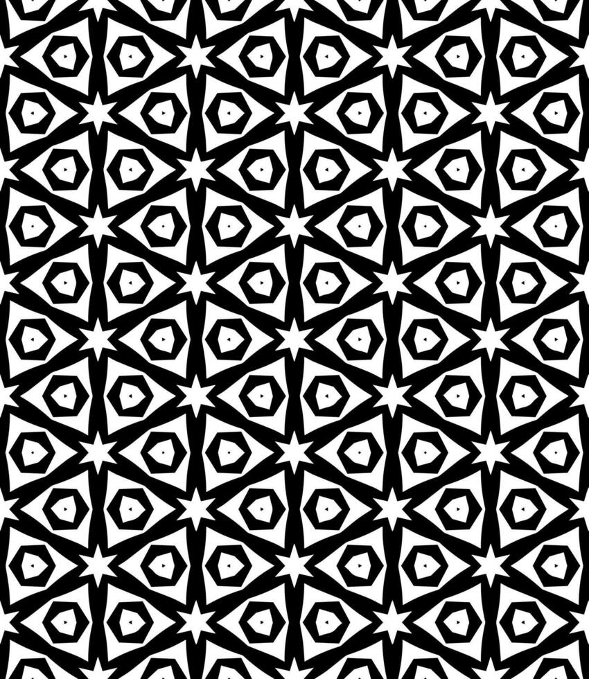 Black and white seamless abstract pattern. Background and backdrop. Grayscale ornamental design. vector