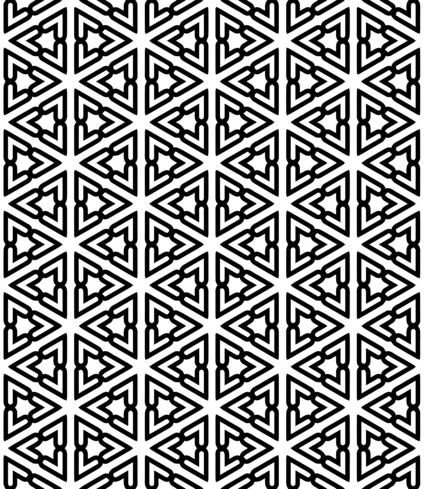 Black and white seamless abstract pattern. Background and backdrop. Grayscale ornamental design. vector