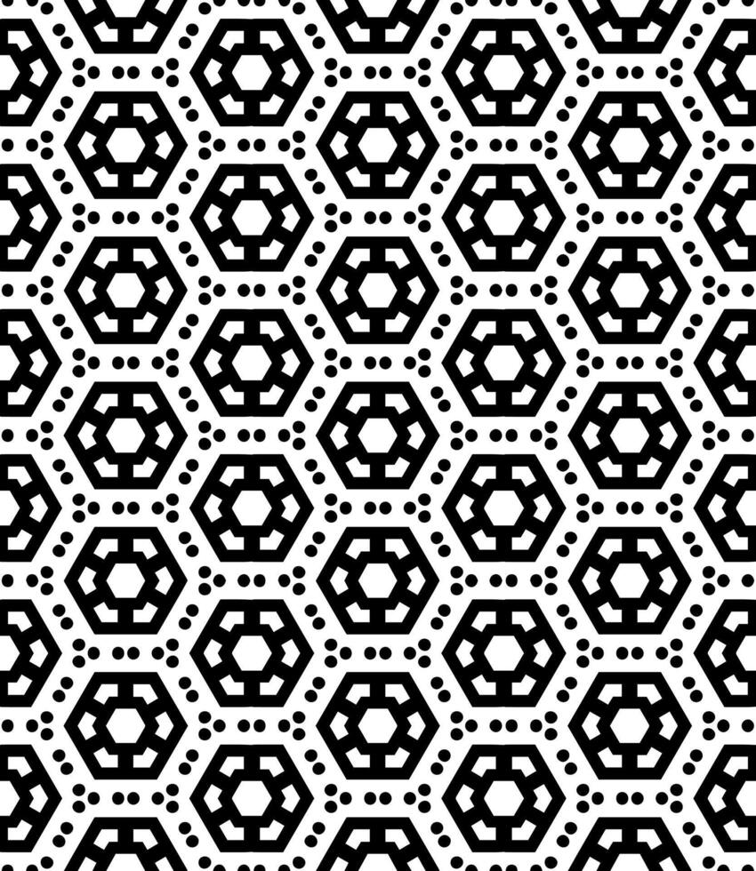Black and white seamless abstract pattern. Background and backdrop. Grayscale ornamental design. vector