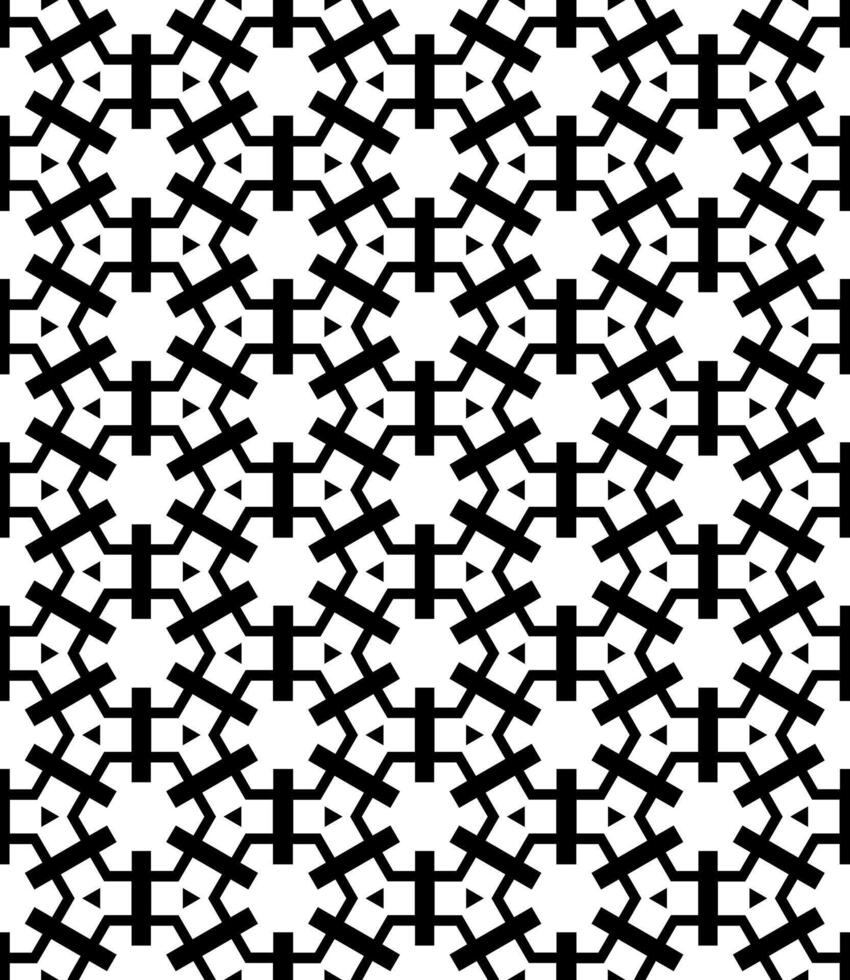 Black and white seamless abstract pattern. Background and backdrop. Grayscale ornamental design. vector