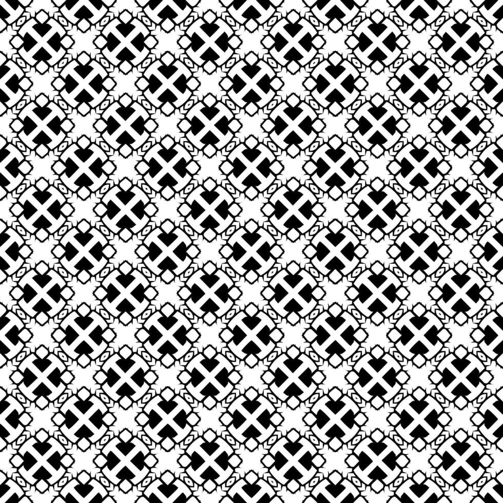 Black and white seamless abstract pattern. Background and backdrop. Grayscale ornamental design. vector
