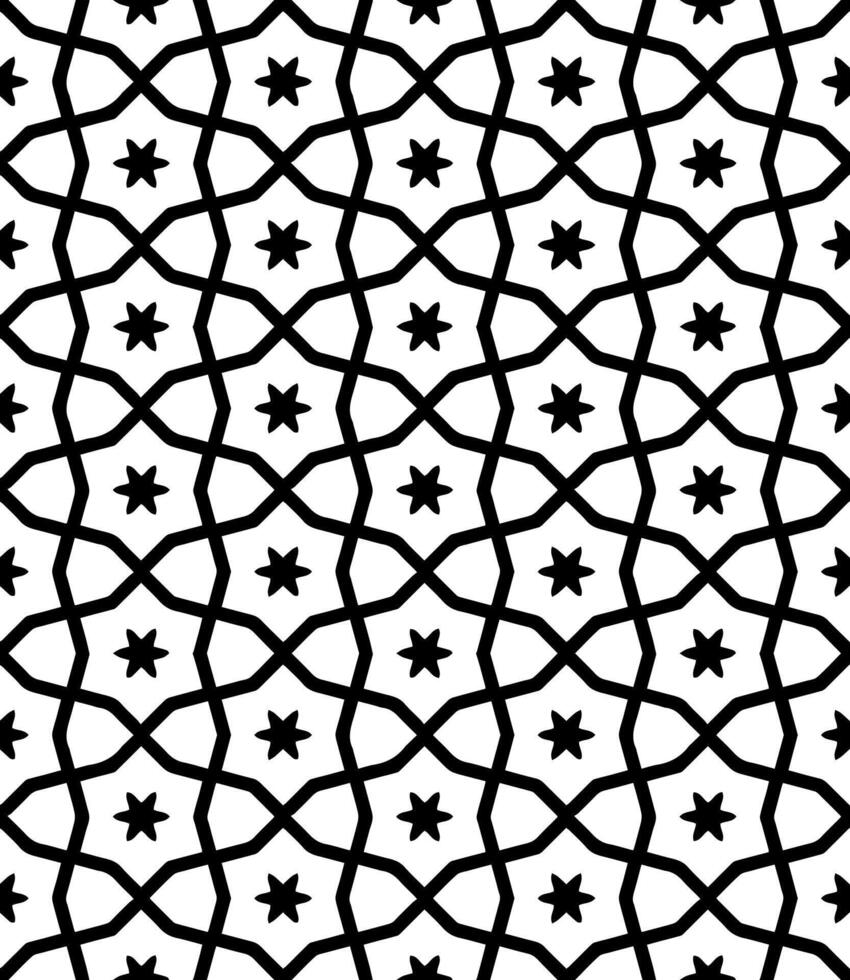 Black and white seamless abstract pattern. Background and backdrop. Grayscale ornamental design. vector