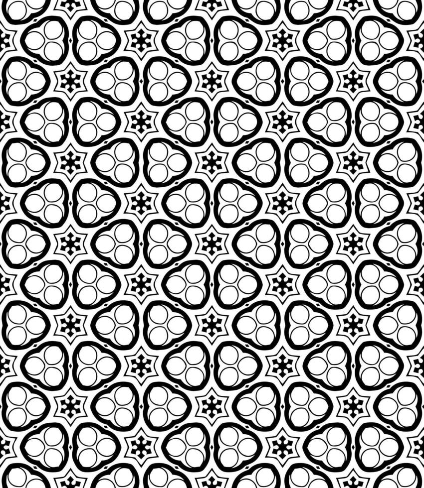 Black and white seamless abstract pattern. Background and backdrop. Grayscale ornamental design. vector