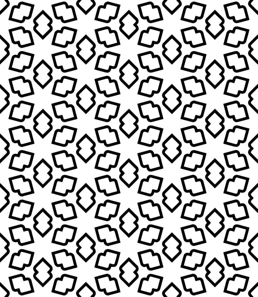 patrón abstracto sin costuras en blanco y negro. fondo y telón de fondo. diseño ornamental en escala de grises. vector