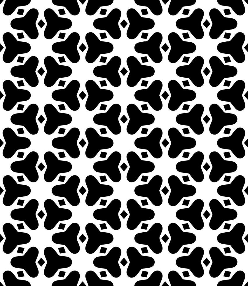 Black and white seamless abstract pattern. Background and backdrop. Grayscale ornamental design. vector