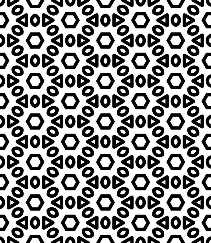 patrón abstracto sin costuras en blanco y negro. fondo y telón de fondo. diseño ornamental en escala de grises. vector