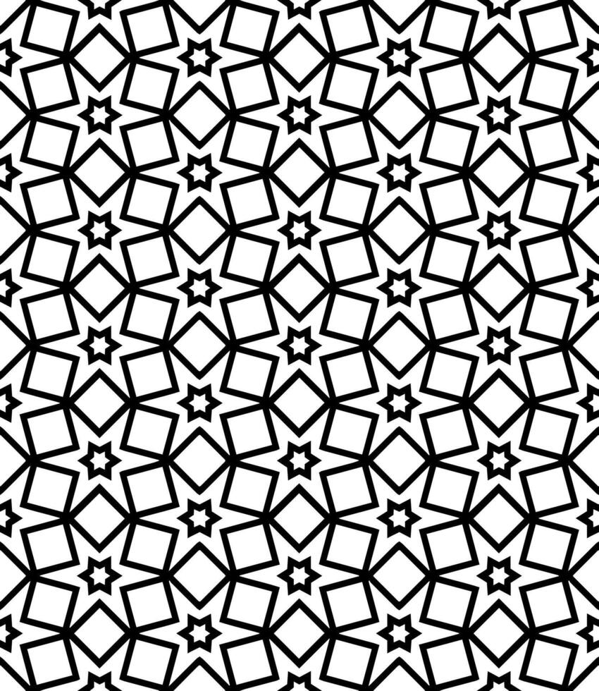 patrón abstracto sin costuras en blanco y negro. fondo y telón de fondo. diseño ornamental en escala de grises. vector