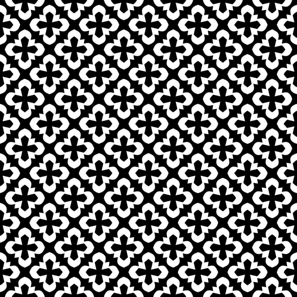 Black and white seamless abstract pattern. Background and backdrop. Grayscale ornamental design. vector