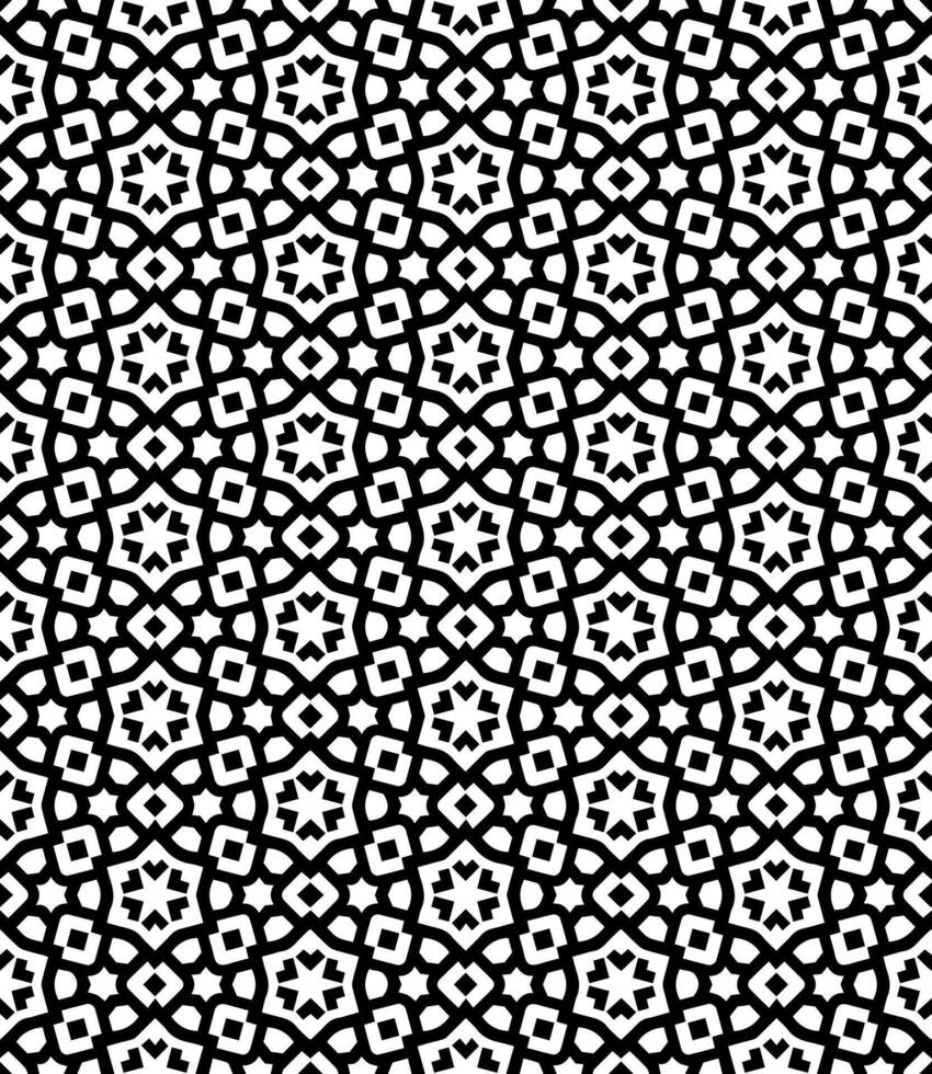 patrón abstracto sin costuras en blanco y negro. fondo y telón de fondo. diseño ornamental en escala de grises. vector