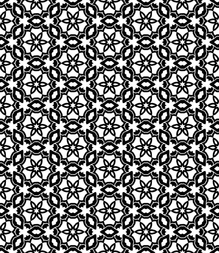 Black and white seamless abstract pattern. Background and backdrop. Grayscale ornamental design. vector