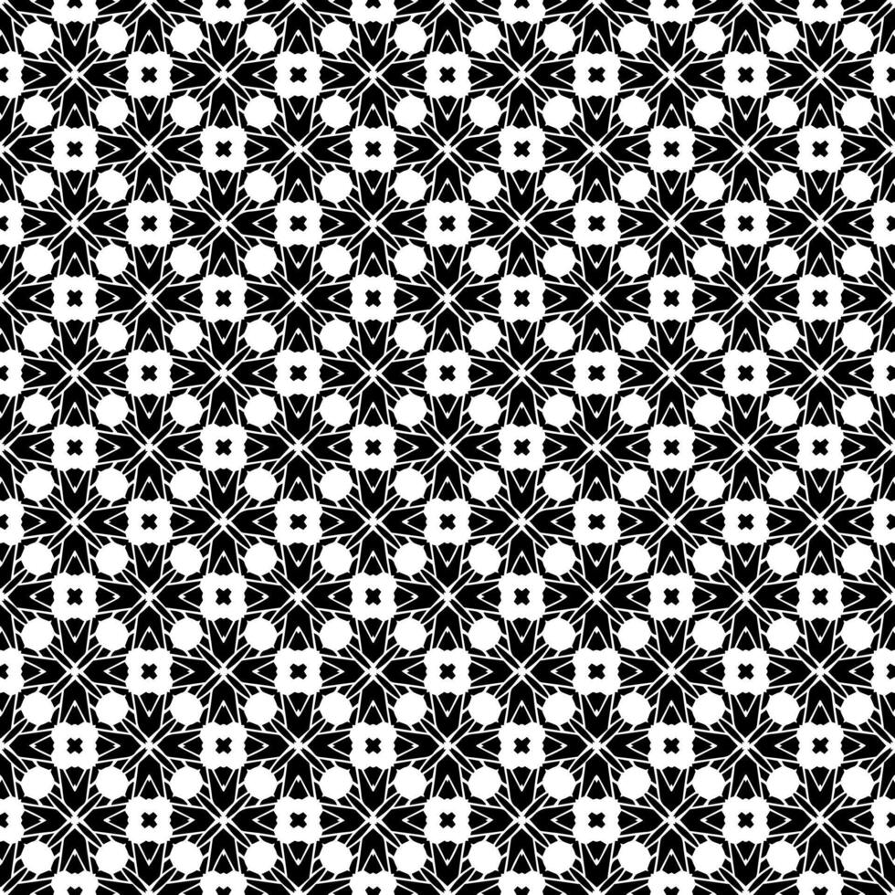 Black and white seamless abstract pattern. Background and backdrop. Grayscale ornamental design. vector