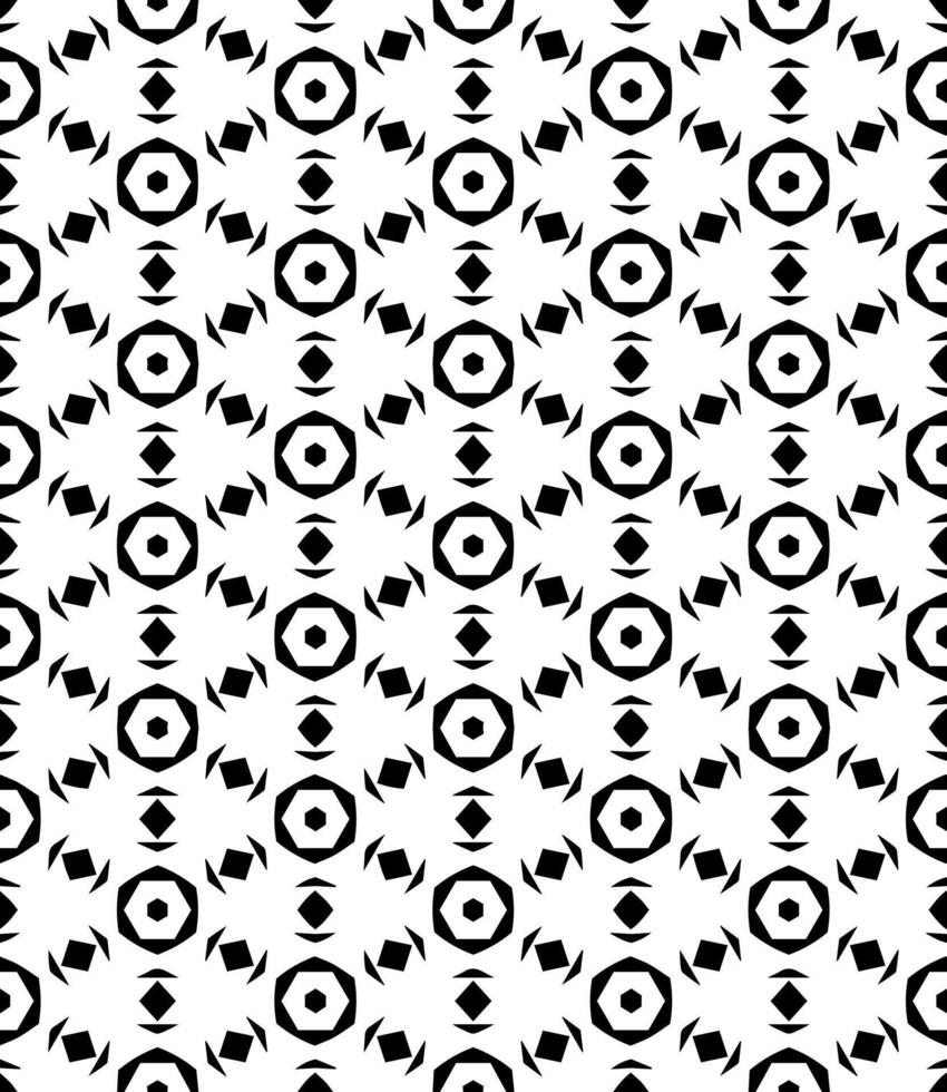 Black and white seamless abstract pattern. Background and backdrop. Grayscale ornamental design. vector