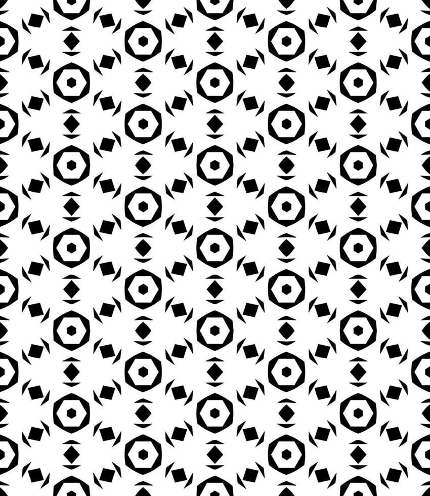 Black and white seamless abstract pattern. Background and backdrop. Grayscale ornamental design. vector