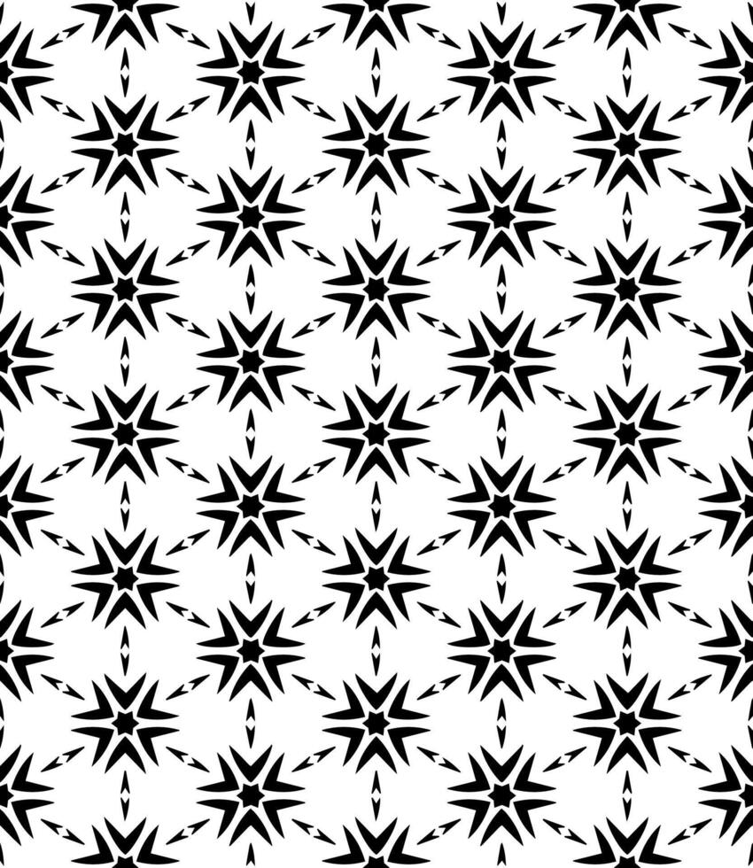 patrón abstracto sin costuras en blanco y negro. fondo y telón de fondo. diseño ornamental en escala de grises. vector