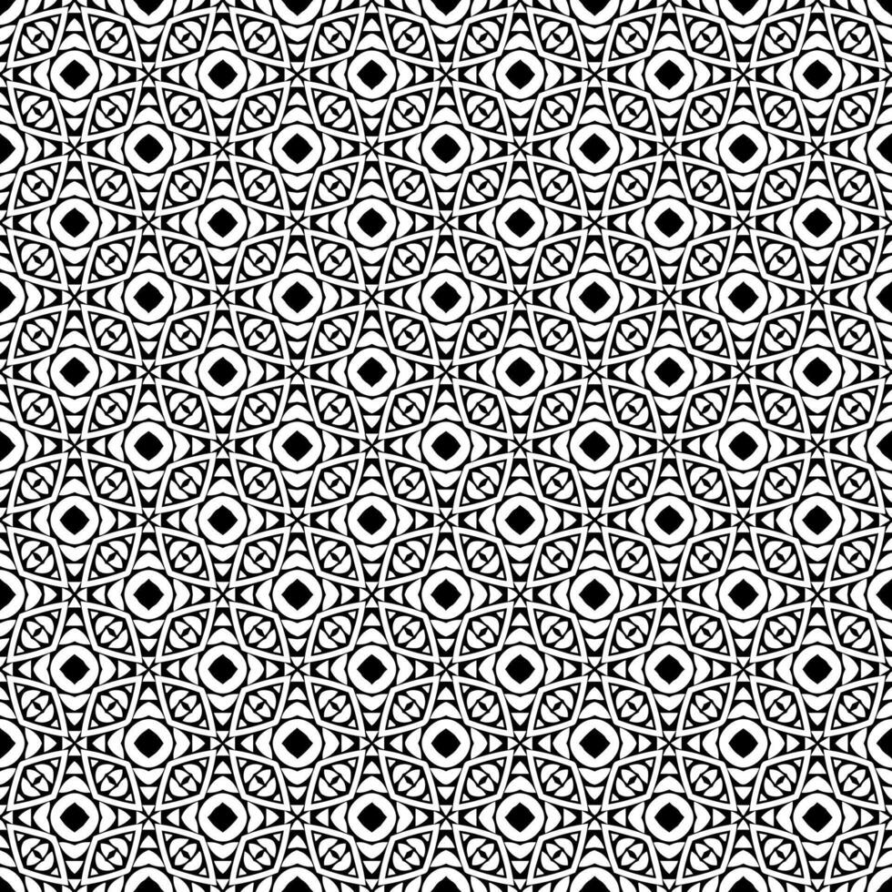 Black and white seamless abstract pattern. Background and backdrop. Grayscale ornamental design. vector