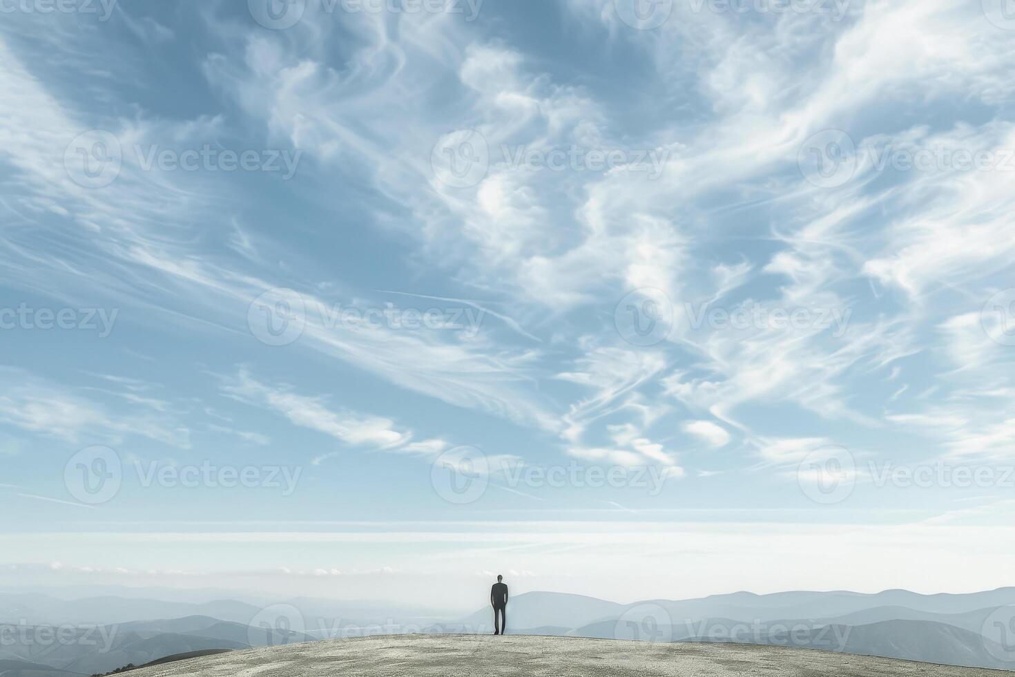 AI Generated Expansive Skyline Solitude photo