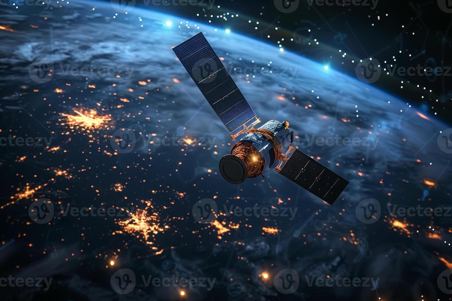AI Generated Satellite Constellation Deployment photo