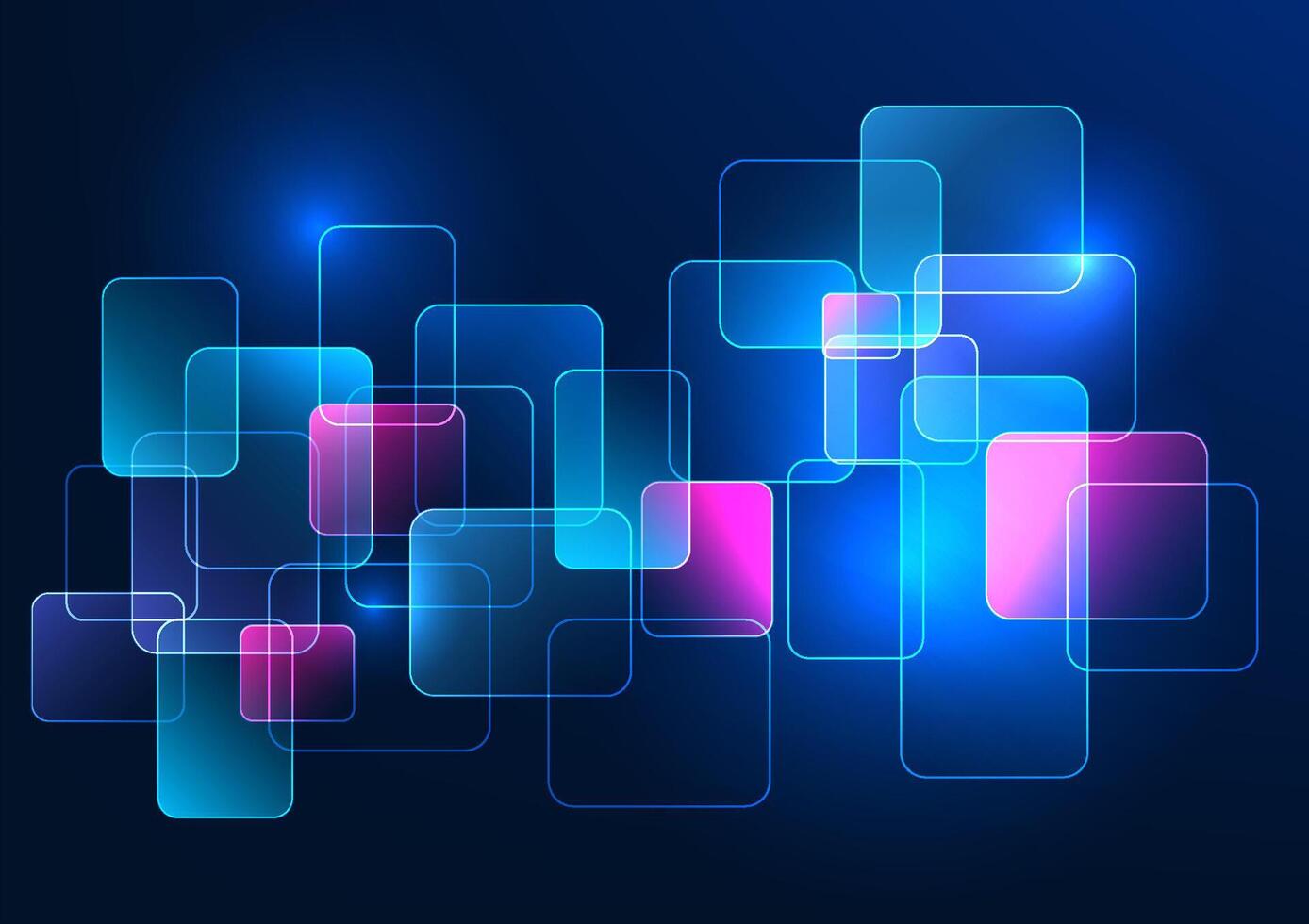 Abstract background technology square geometric shape Placed in a row on top of each other with dimensions. vector illustration, brochure, poster