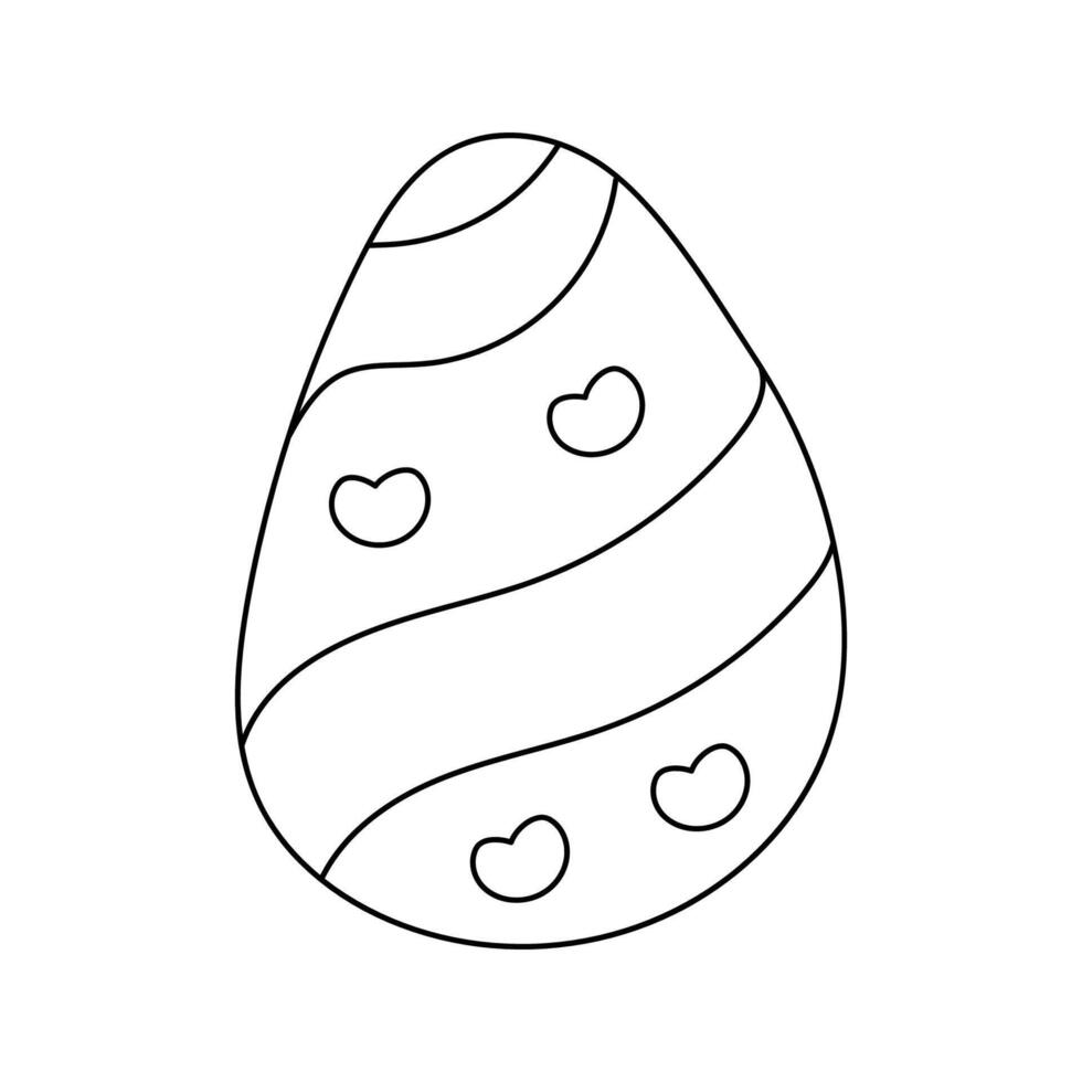 Easter Egg. Vector illustration. Isolated on white background