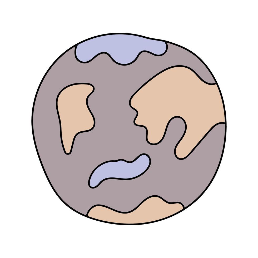 Planet. Vector illustration, isolated on white background