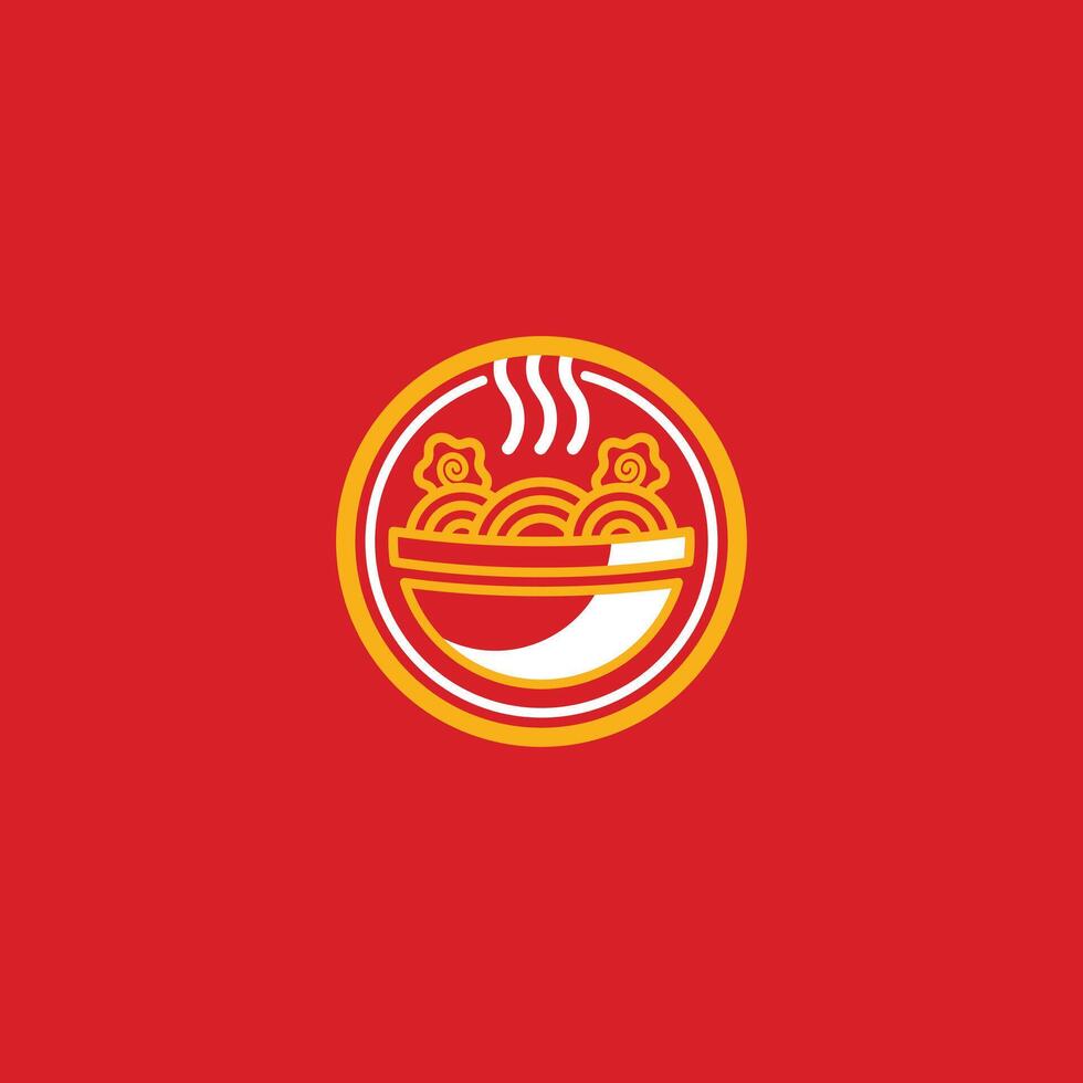 Vector Logo art for Small Business Shop and Game Company. Ramen noodle Asian food design